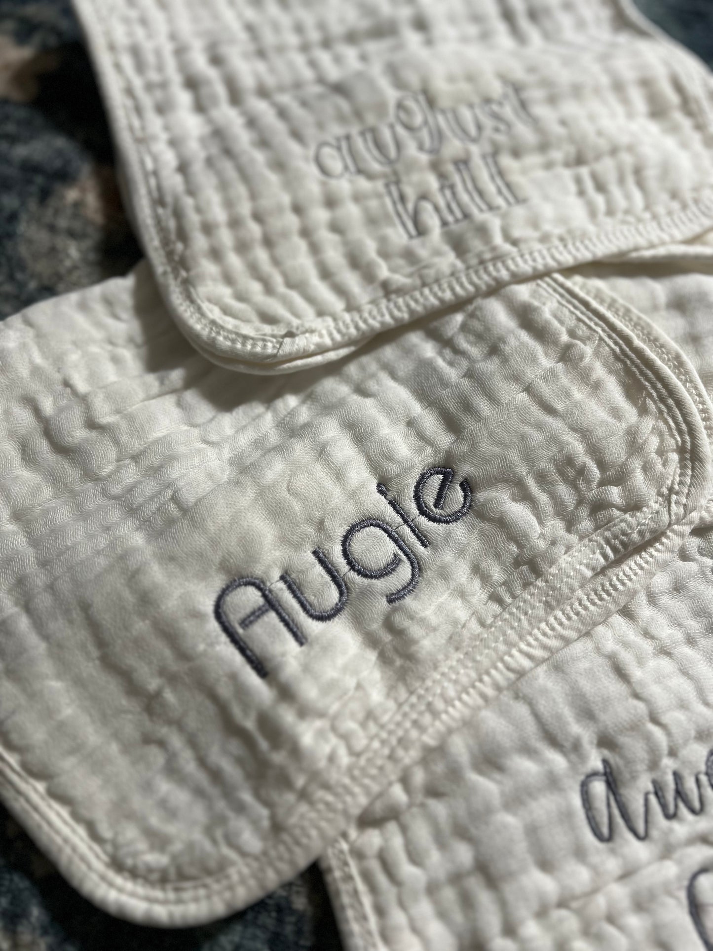 Embroidered Burp Cloths