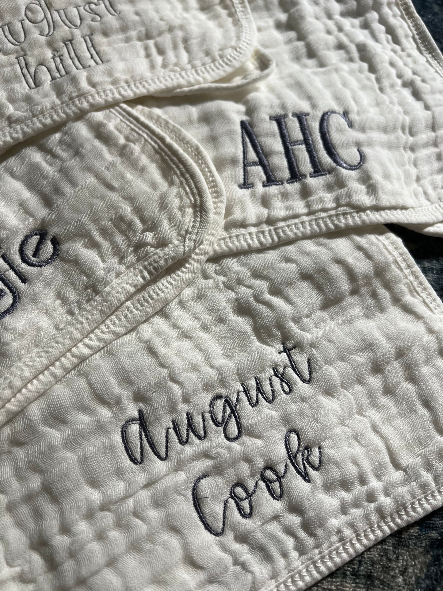 Embroidered Burp Cloths
