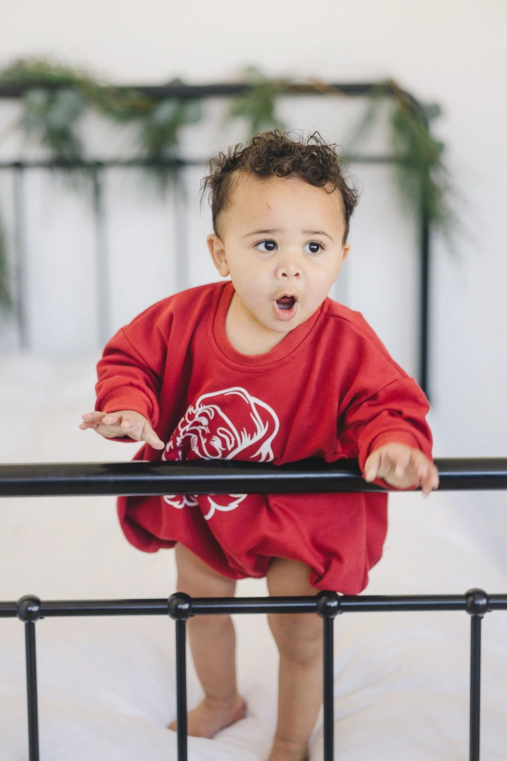 Vintage Santa Sweatshirt Romper