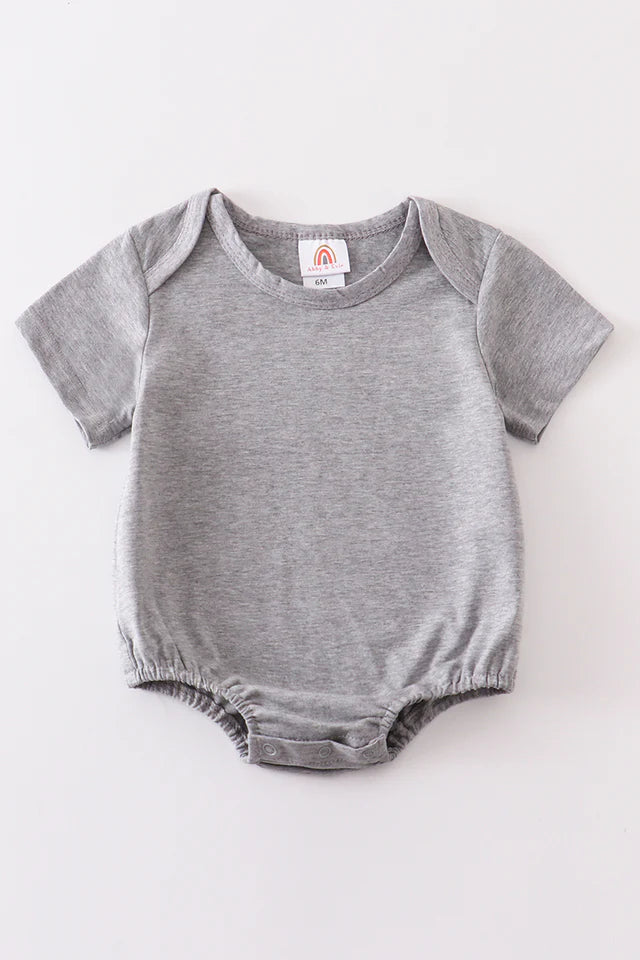 Gray Blank Baby Bubble + Embroidery Design