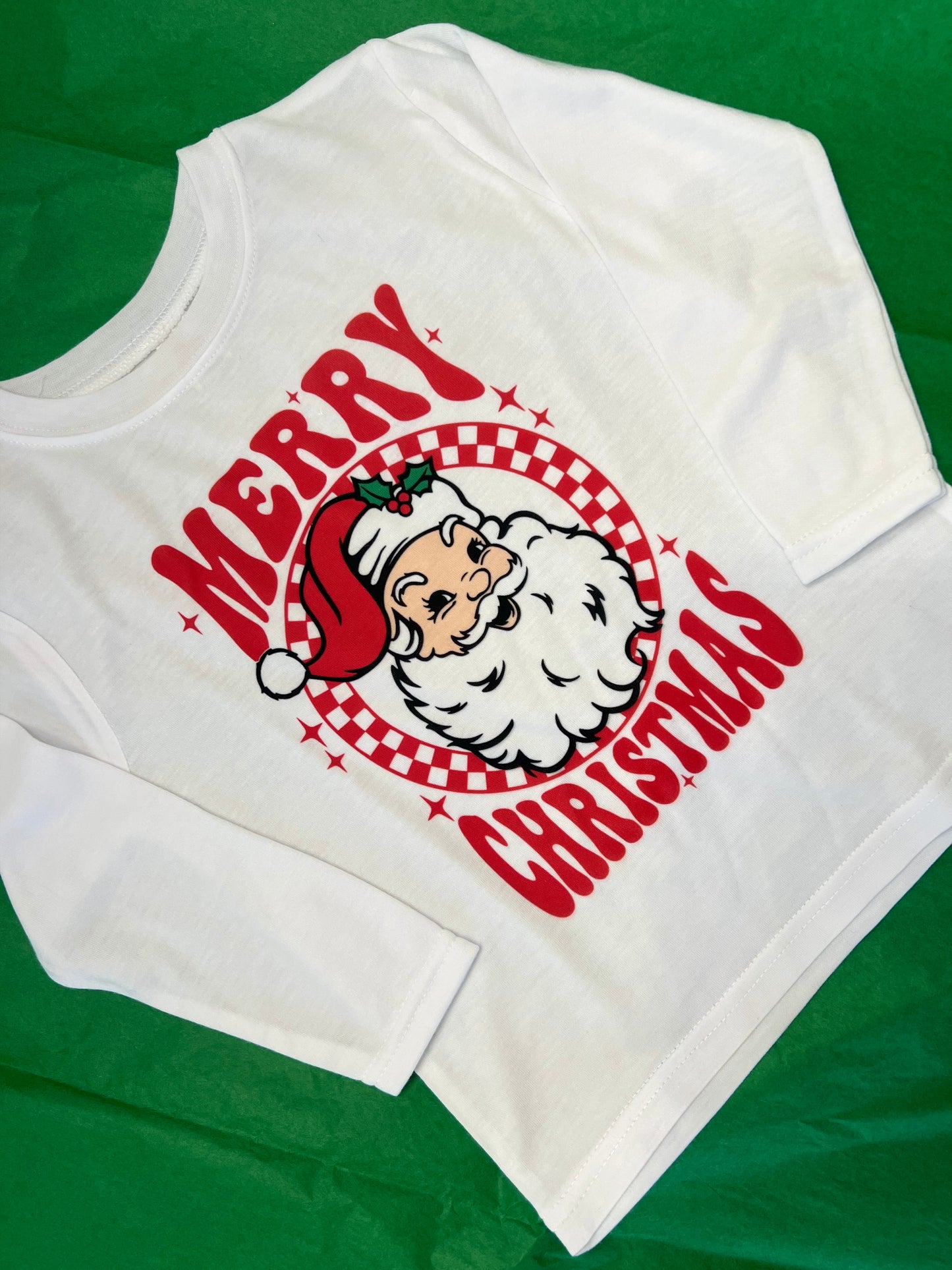 Merry Christmas Retro Santa Claus Tee Shirt