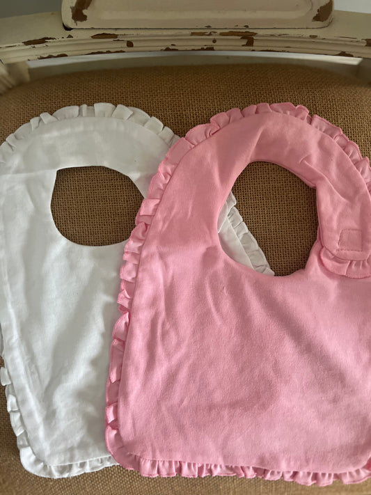 Ruffled Baby Bib + Embroidery Design
