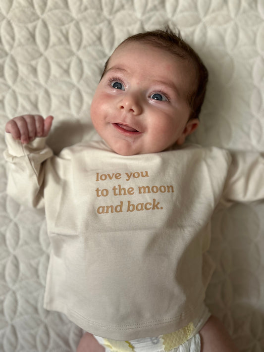 Love You to the Moon & Back-Organic Longsleeve Crew