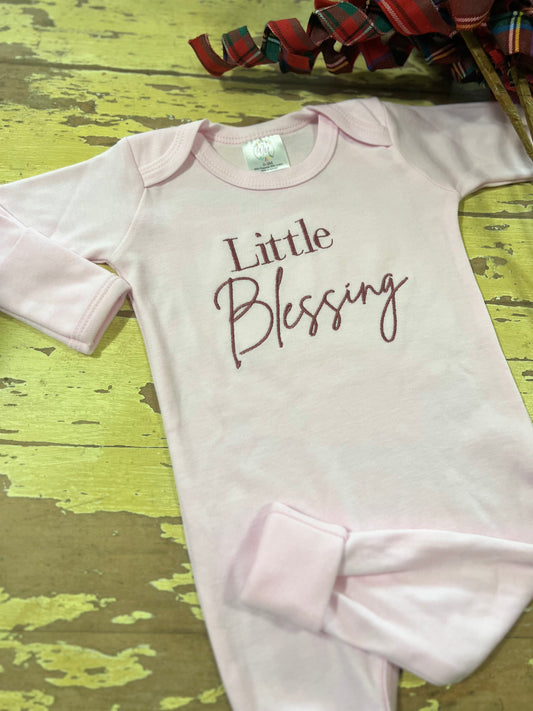 Baby Romper | Little Blessing Pink - augie & lil bob 