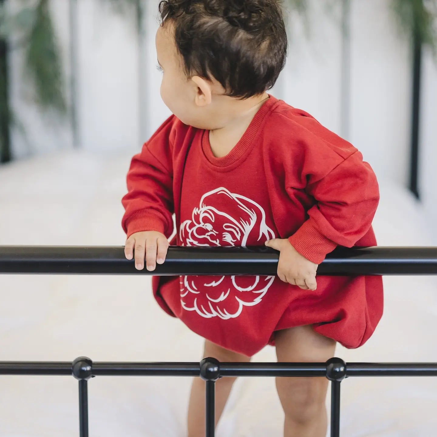 Vintage Santa Sweatshirt Romper