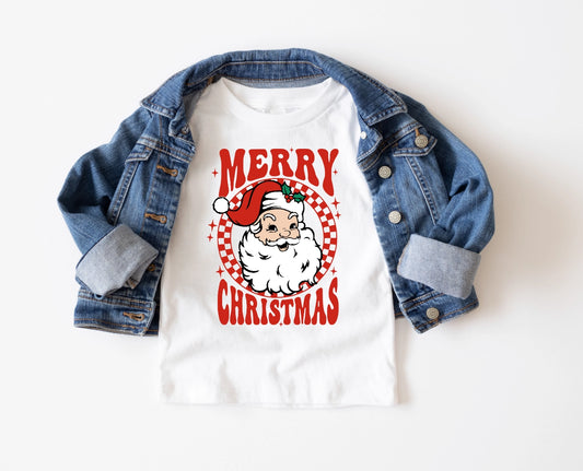 Merry Christmas Retro Santa Claus Tee Shirt