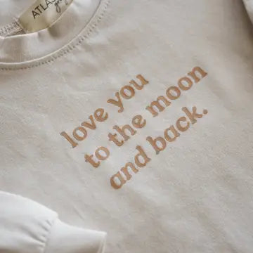 Love You to the Moon & Back-Organic Longsleeve Crew